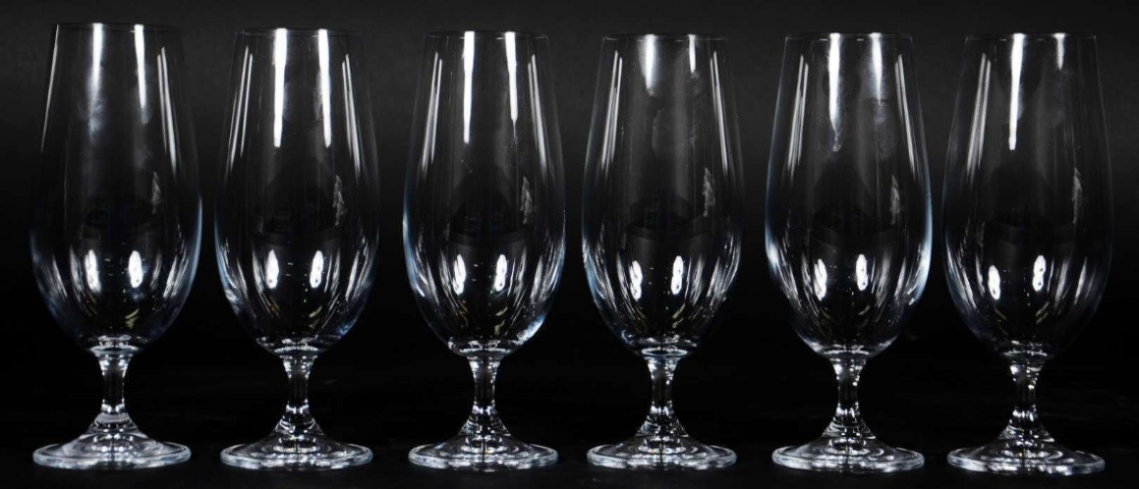 Seis taças de cristal da Bohemia para cerveja, 370 ml. - foto 2 de 2
