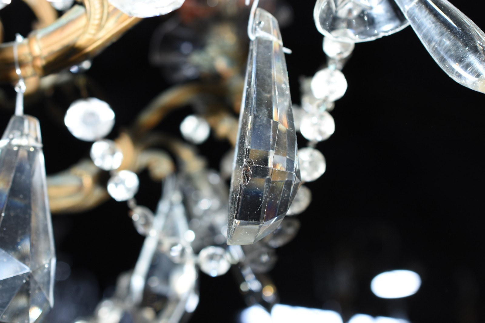 Lustre de cristal com 6 braços, mangas de vidro degradê âmbar. Um... - foto 6 de 7