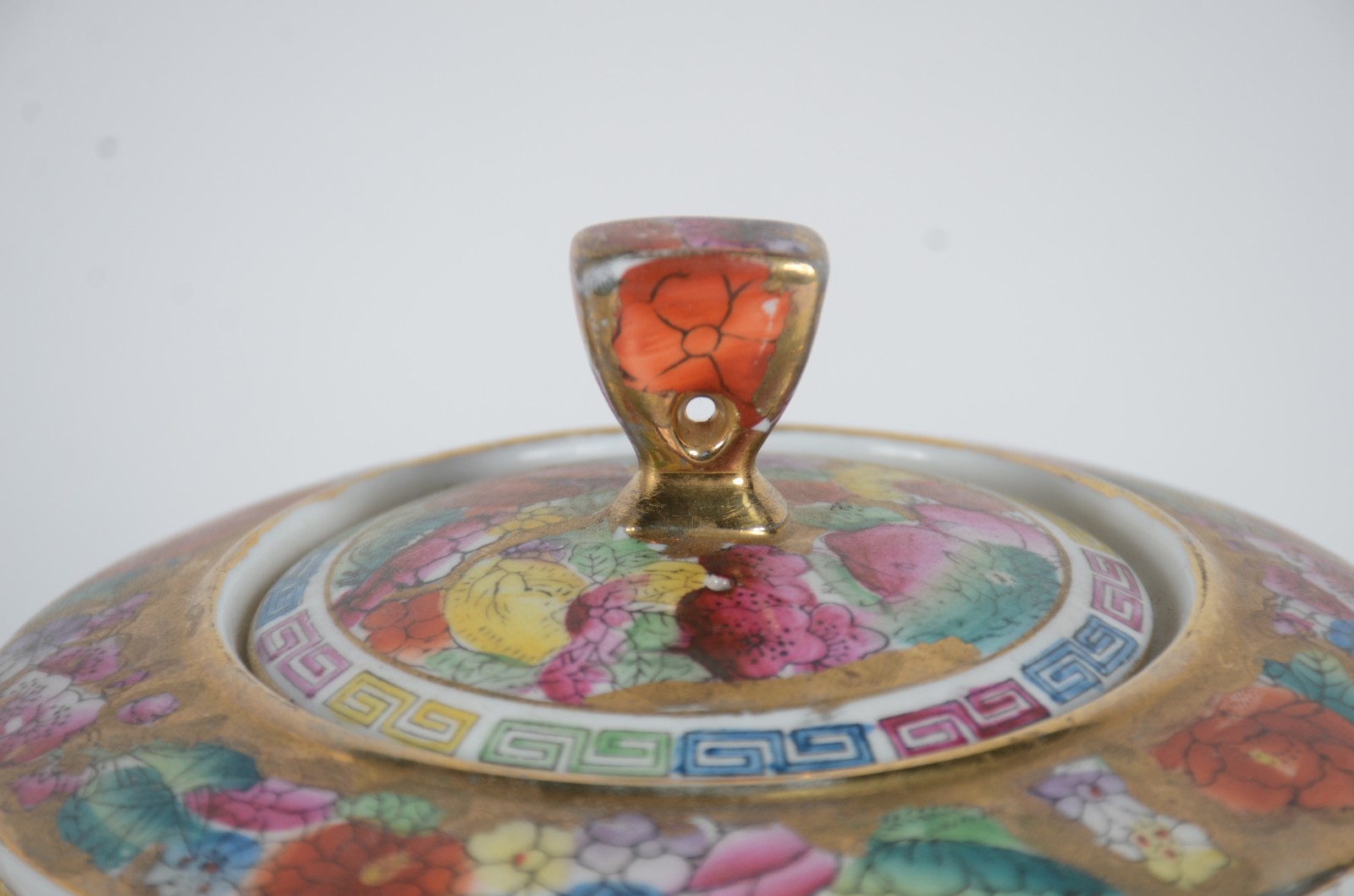 Serviço de chá de porcelana chinesa, decoração floral em policromia... - foto 5 de 8