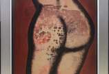Farnese de Andrade (1926-1996), Nú - Óleo sobre eucatex.