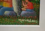 NERIVAL, Músicos no Campo - Óleo sobre tela.