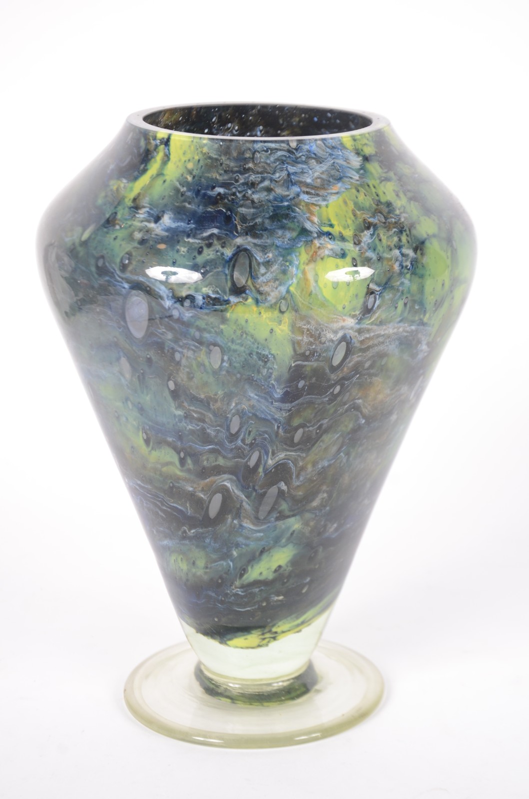 Vaso decorativo de vidro mesclado. - foto 1 de 5