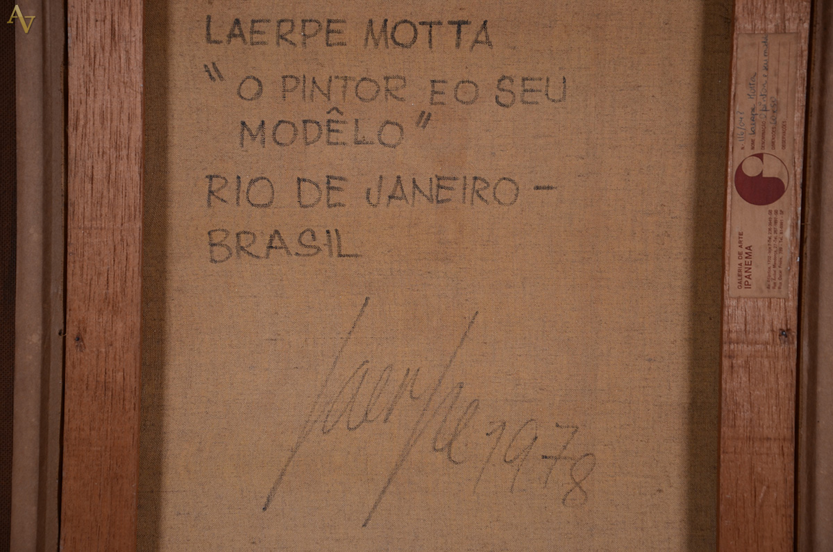 LAERPE MOTTA (1933) - "O Pintor e seu modelo" - Rio de... - foto 4 de 4