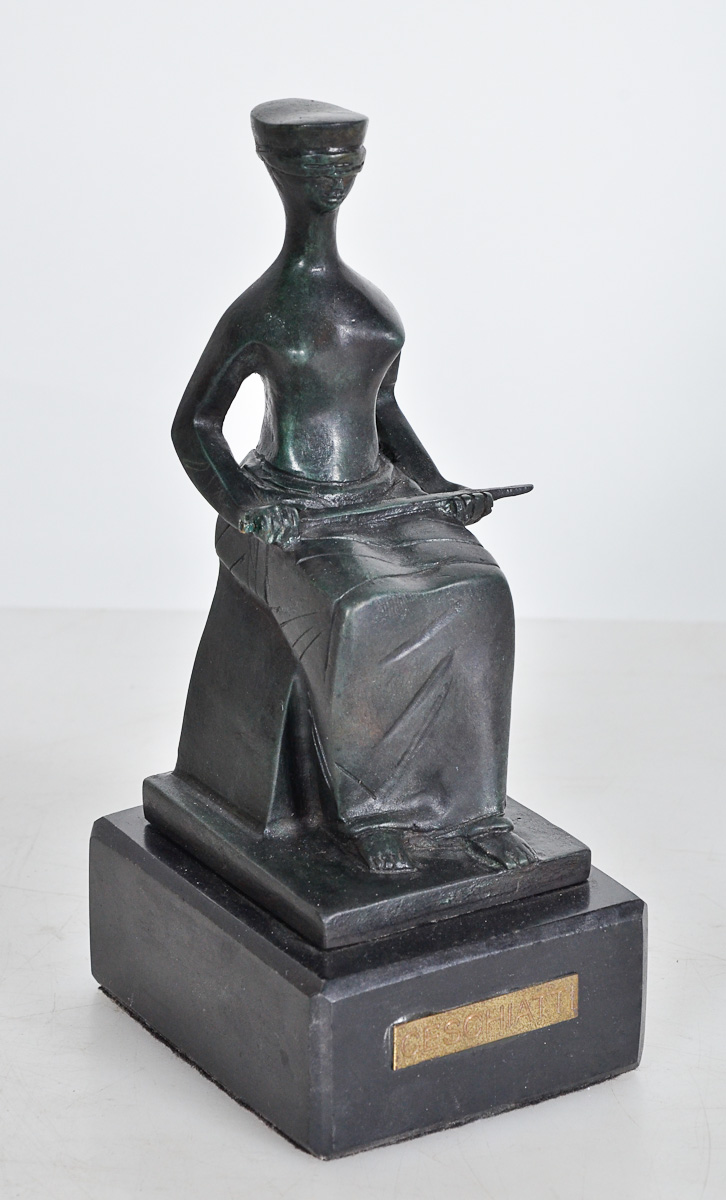 CESCHIATTI - Escultura de bronze repres. "A JUSTIÇA"...