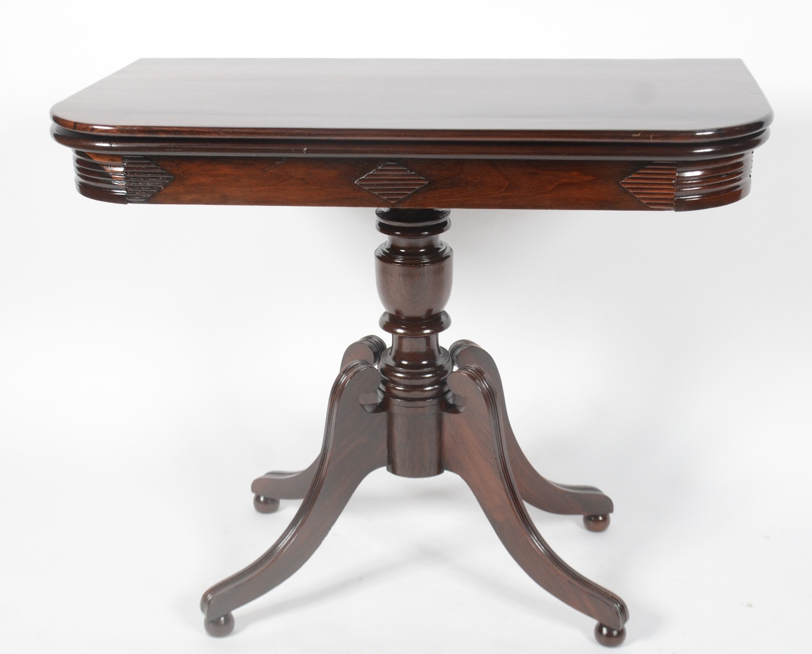 Mesa/console de jacarandá, tampo dobrável, saia com detalhes... - foto 5 de 10
