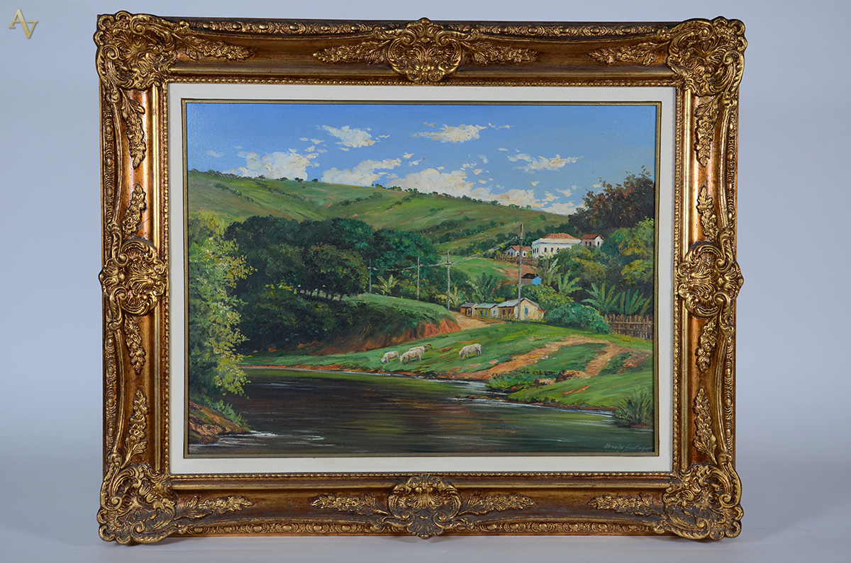 ALEXANDRE SANTIAGO (1968) - Paisagem rural - ost - 60 x 80 - foto 1 de 3