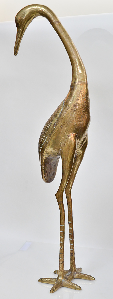 Garça de bronze, alt. 1.03 m.
