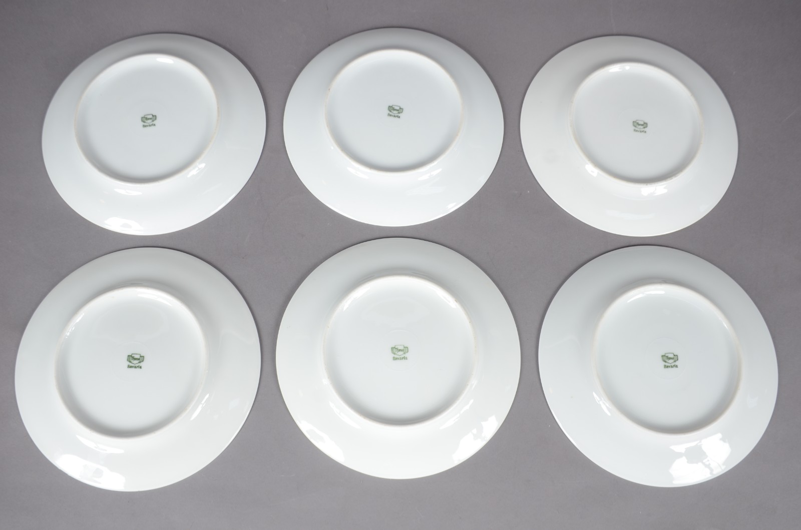 Seis pratinhos de sobremesa de porcelana alemã da Bavaria decoração... - foto 2 de 4