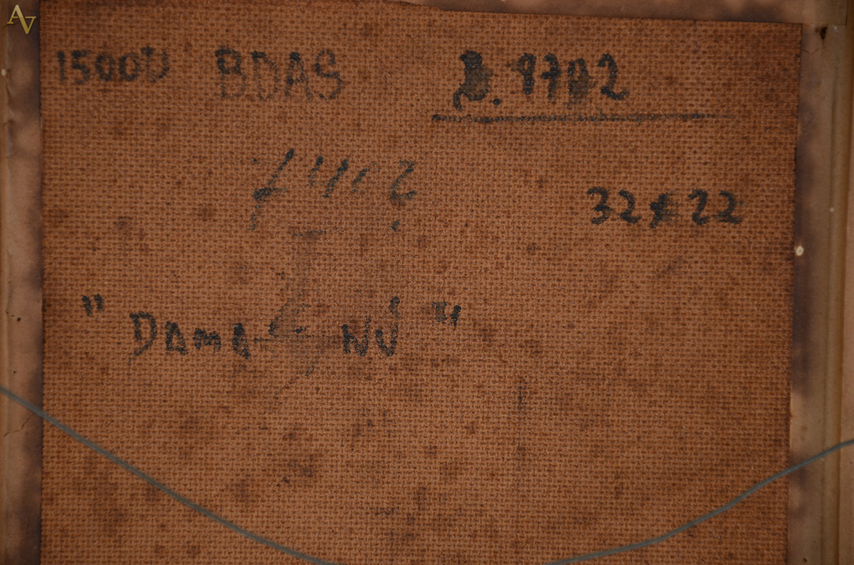 RAPOPORT (1929) - "Dama Nú" - téc. mista - 32 x 22 - datado... - foto 4 de 4