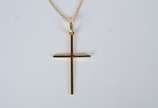 Colar de ouro 18k., contraste 750 com crucifixo... - Colar de ouro 18k., contraste 750 com crucifixo.  (Por motivos de segurança a peça não se encontra na loja)
