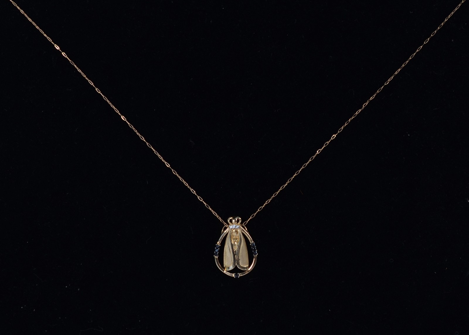 Colar de ouro 18k., com pendente de Nossa Senhora Aparecida. (Por... - foto 5 de 5