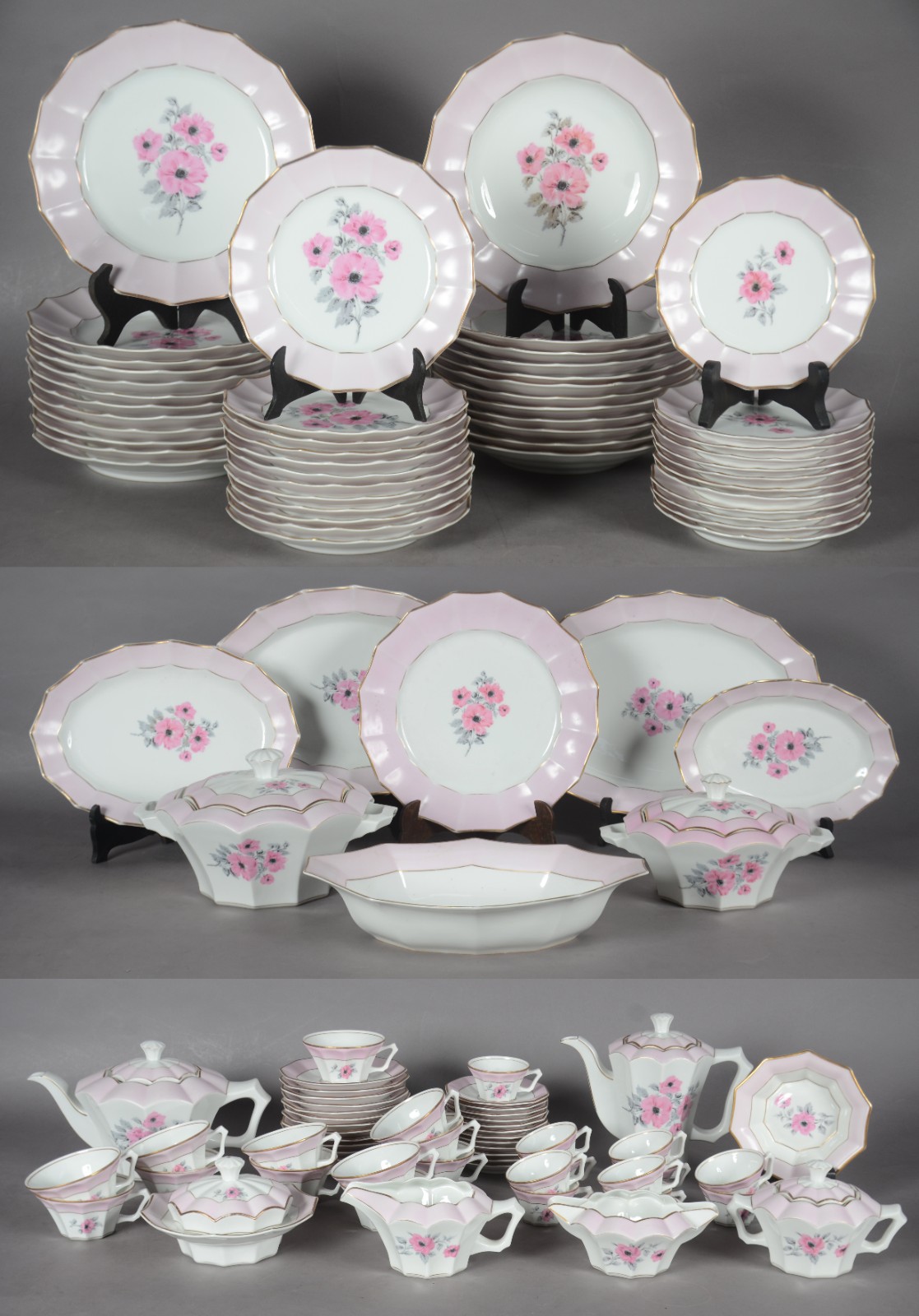 Aparelho de jantar, chá e café de porcelana portuguesa Coimbra S.P... - foto 1 de 11