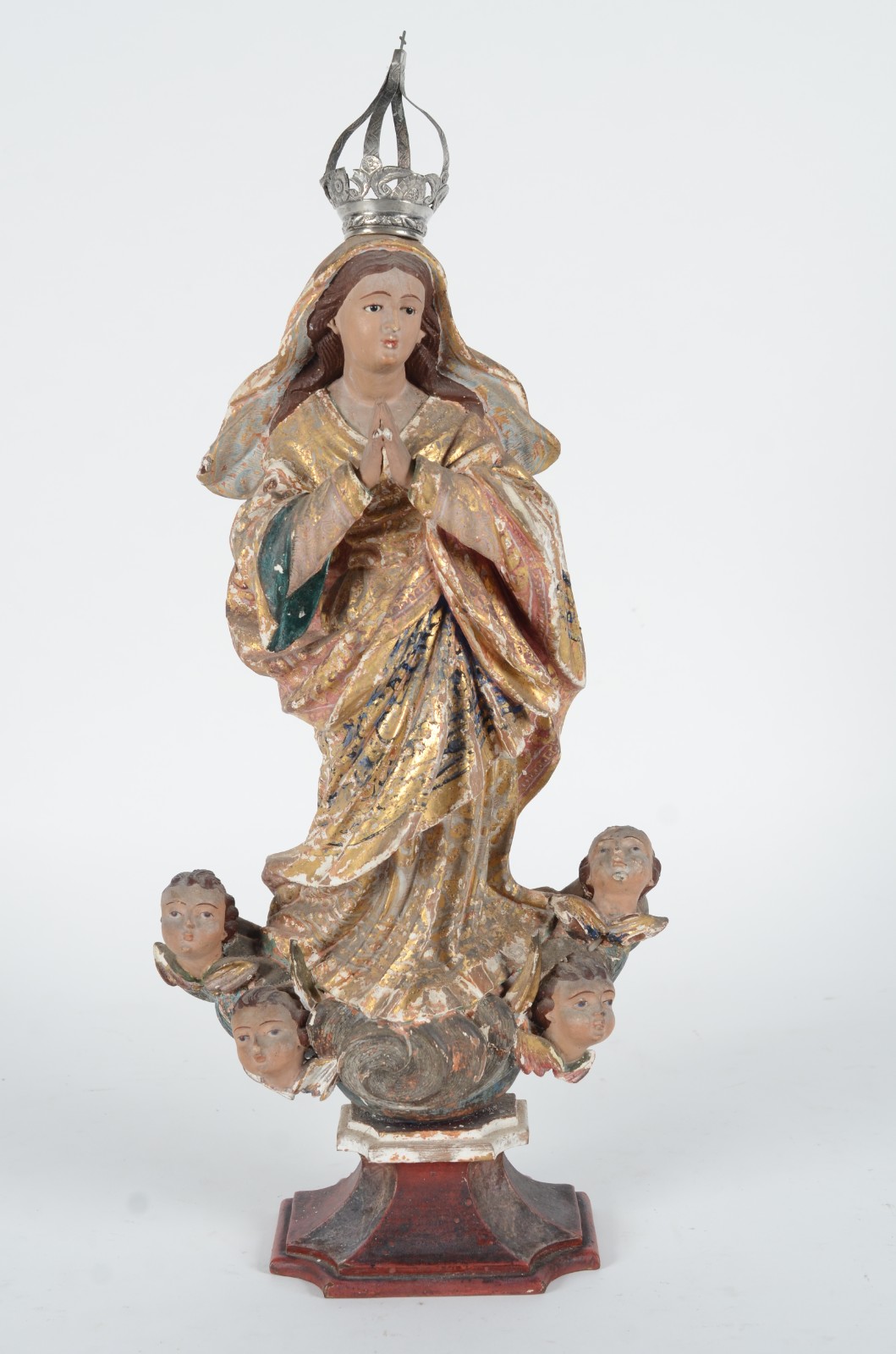 Nossa Senhora Da Conceição - Imagem de madeira policromada, coroa de... - foto 2 de 11