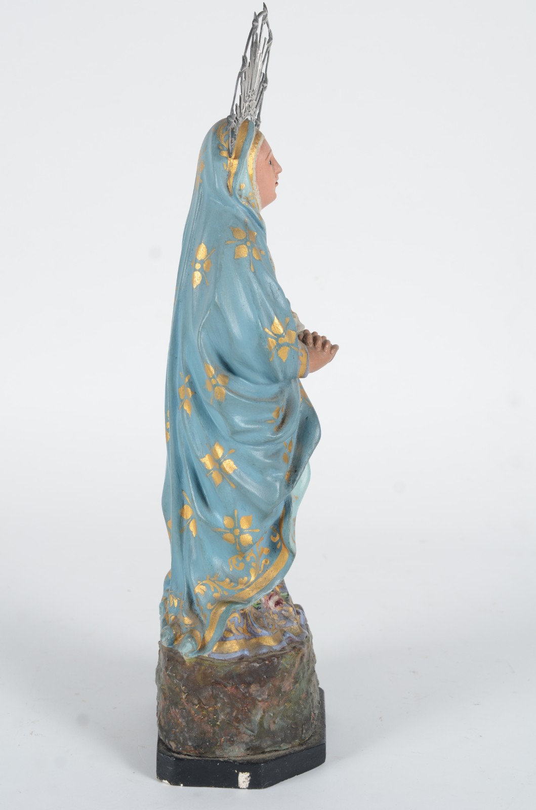 Nossa Senhora - Imagem de madeira policromada, resplendor de prata. - foto 4 de 8