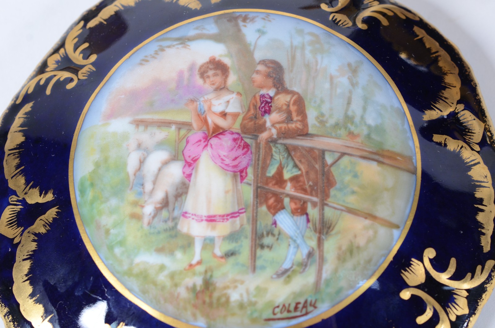 Serviço de chá de porcelana tcheca composto de: bule, leiteira (fio... - foto 7 de 11