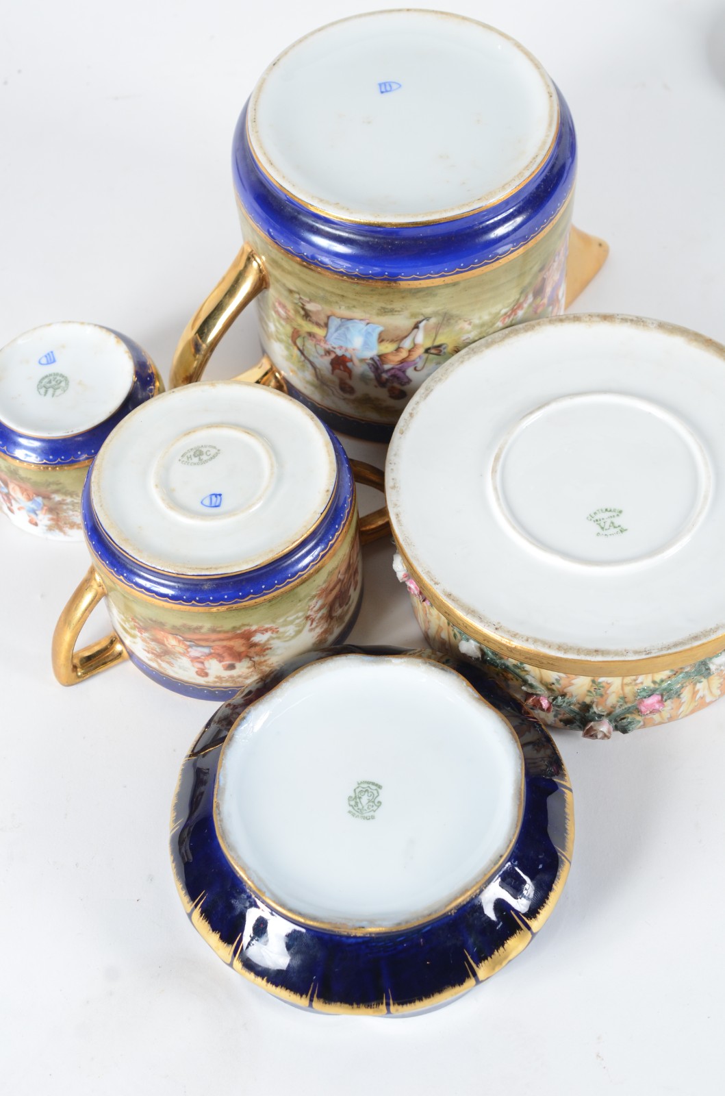 Serviço de chá de porcelana tcheca composto de: bule, leiteira (fio... - foto 9 de 11