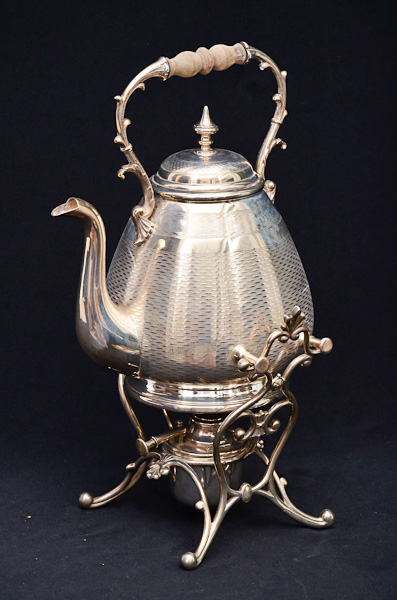WMF - Samovar de metal alemão espessurado a prata, cinzelado, alça...