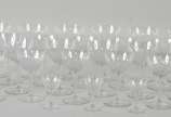 Baccarat (1764),  - Serviço de cristal francês composto de: 4 para champagne, 6 para água, 6 para vinho tinto, 6 para vinho branco e 3 para licor. Total: 31 peças.