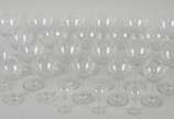 Baccarat (1764),  - Serviço de cristal francês composto de: 4 para champagne, 6 para água, 6 para vinho tinto, 6 para vinho branco e 3 para licor. Total: 31 peças.