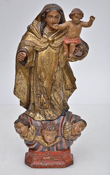 NOSSA SENHORA DA APRESENTAÇÃO - Antiga imagem de madeira policromada...