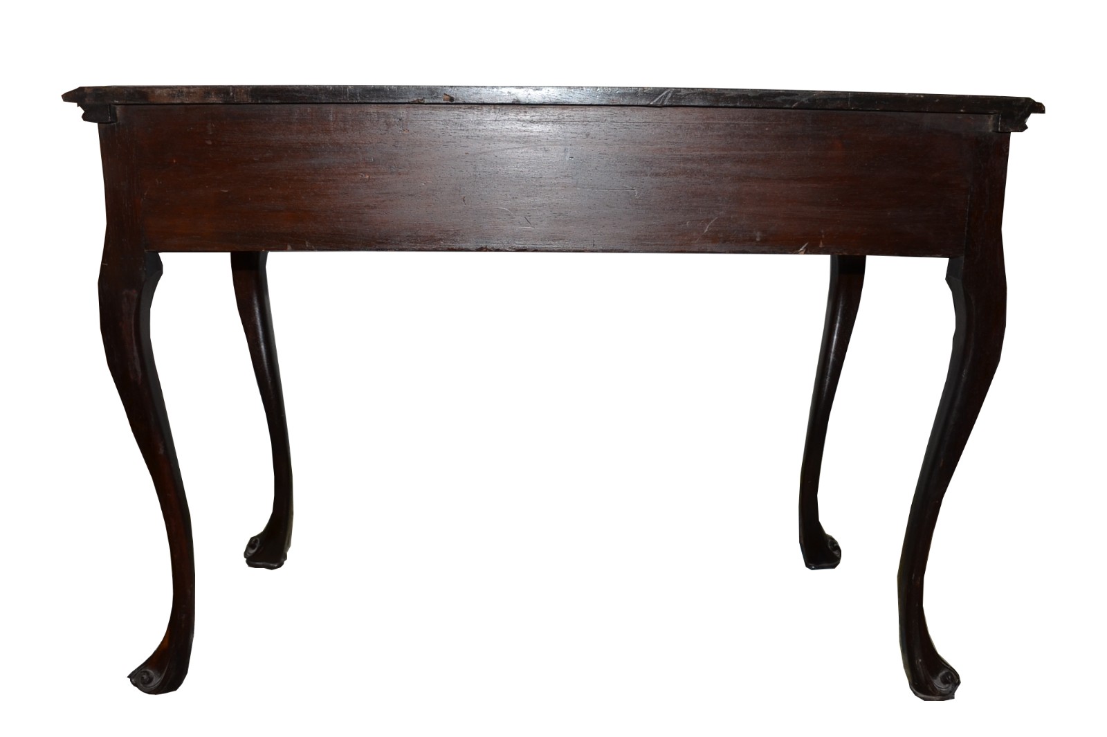Mesa de encostar de madeira nobre, estilo Dom José, duas gavetas... - foto 6 de 6