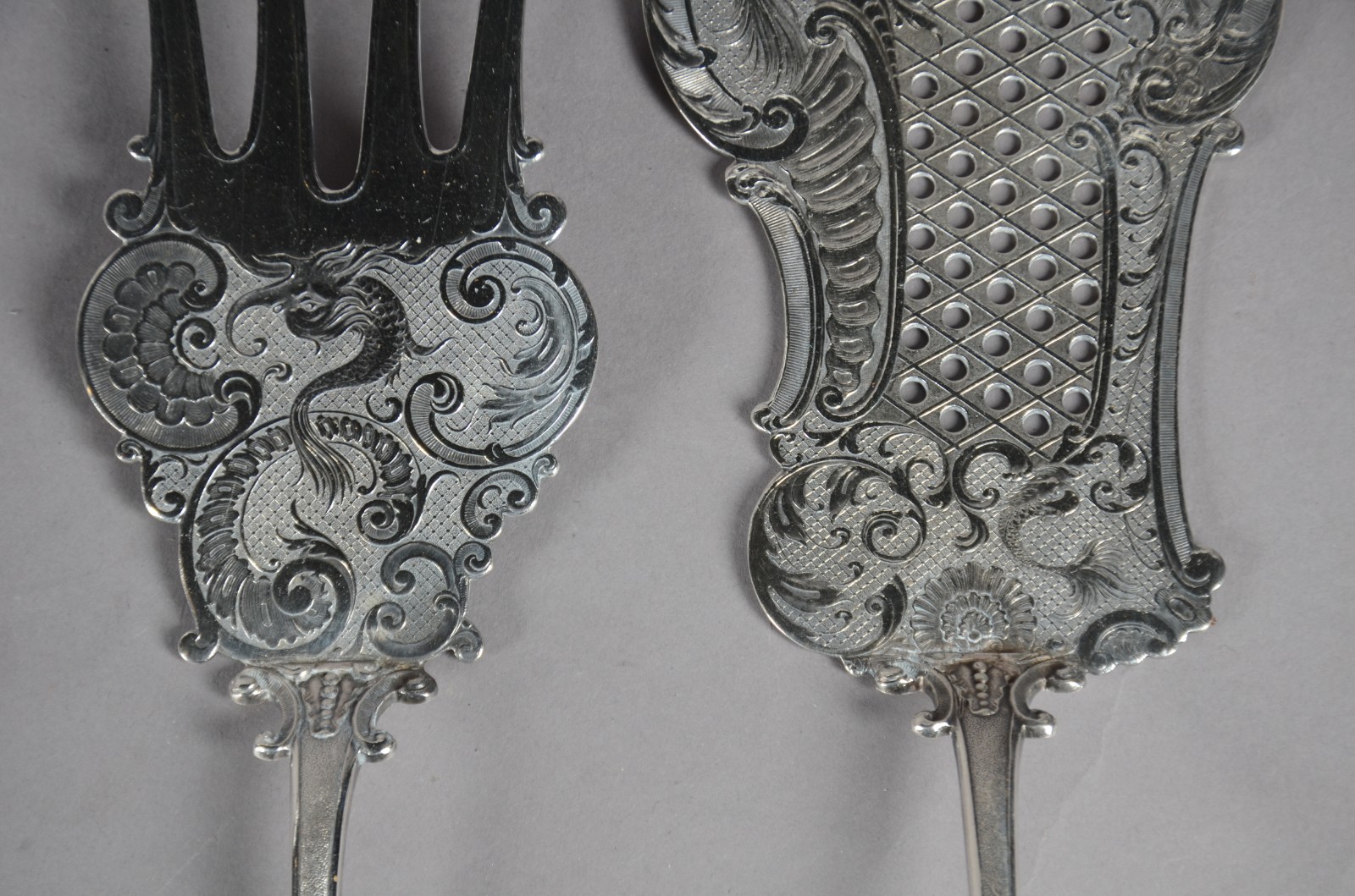 Conjunto de talheres para peixe de metal prateado alemão WMF... - foto 4 de 11