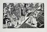 Djanira (1914-1979), Colheita de café - Gravura em metal. Prova do Artista. Assinada.