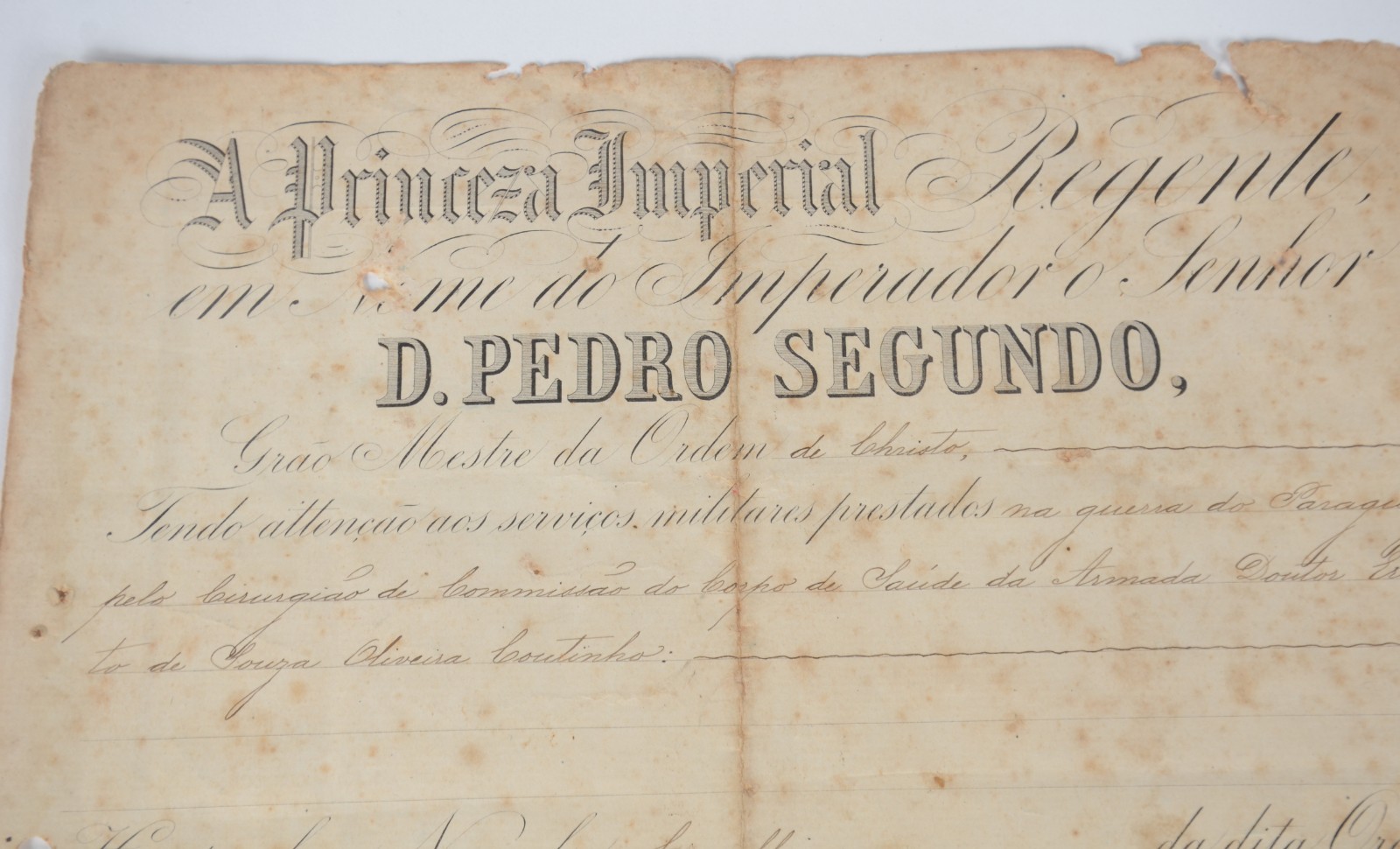 Princesa Isabel - Documento da Ordem de Cristo de 1871. - foto 2 de 9