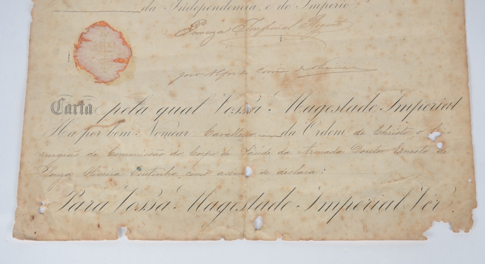 Princesa Isabel - Documento da Ordem de Cristo de 1871. - foto 3 de 9