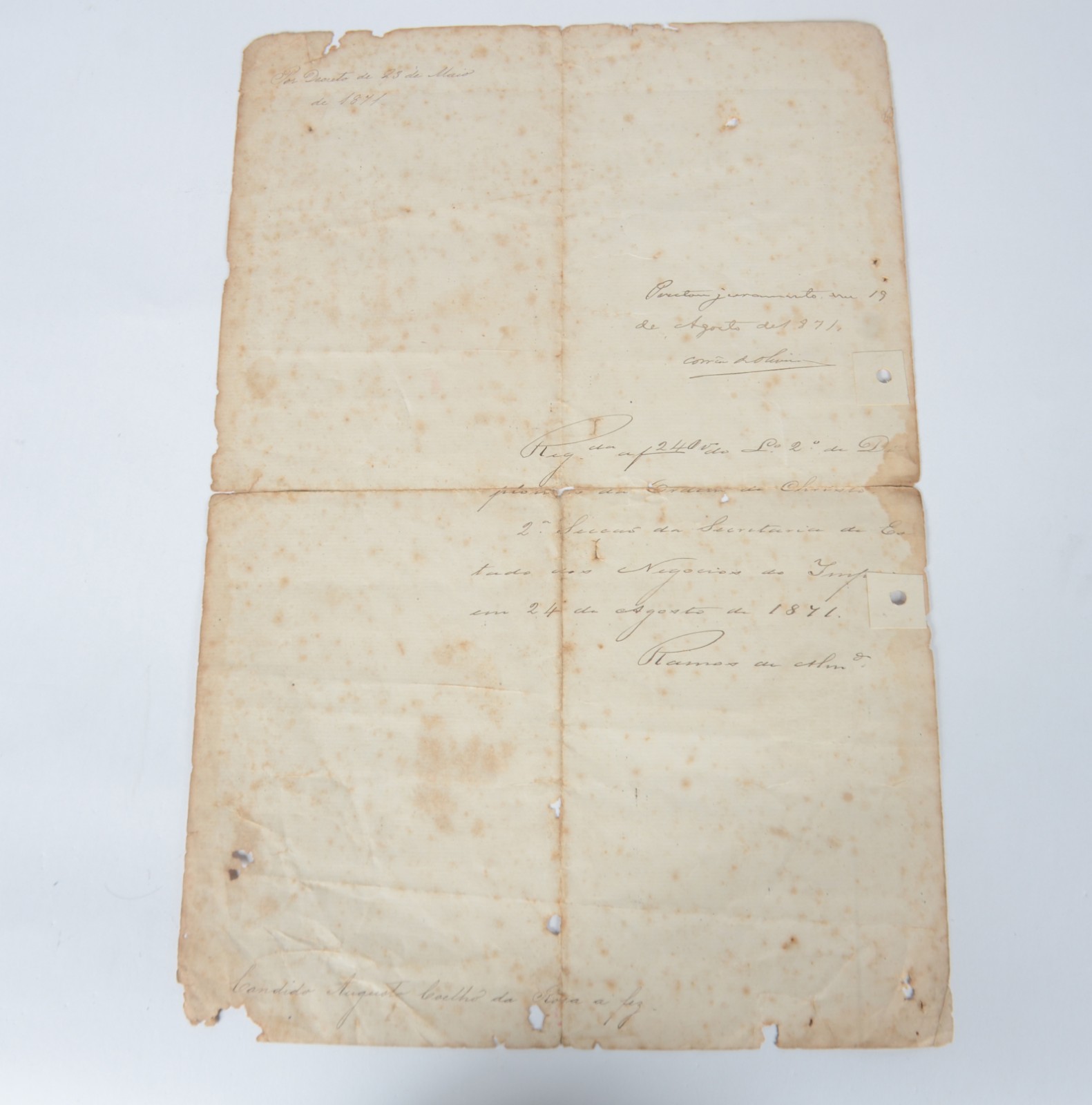 Princesa Isabel - Documento da Ordem de Cristo de 1871. - foto 5 de 9