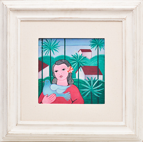 ADELSON DO PRADO - Figura e pomba - ost - 30 x 30