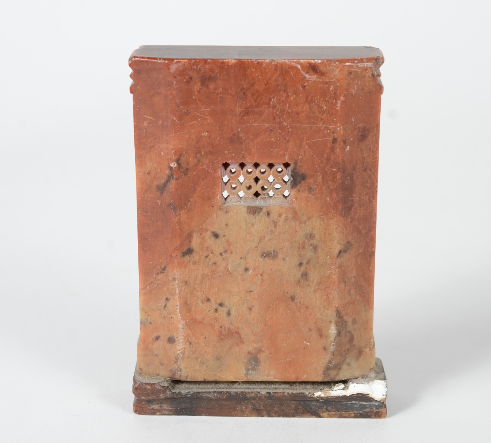 Raro e antigo "pequeno altar" de pedra dura com figura de Confúcio em... - foto 4 de 8