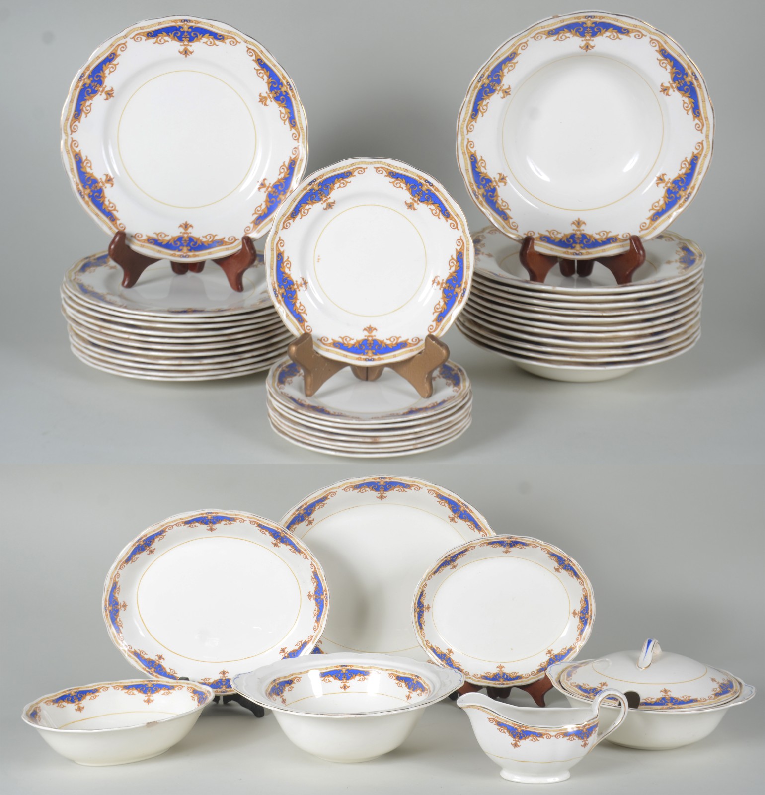 Serviço de jantar de faiança inglesa GRINDLEY CREAMPETAL, composto... - foto 1 de 10