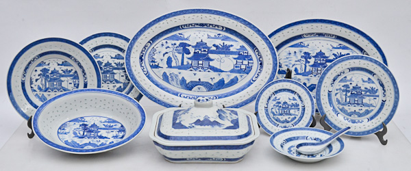 Aparelho de jantar de porcelana oriental grão de arroz comp.de 12...