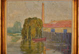 EDY G.CAROLLO - Paisagem com barco - 1941 - osm... - EDY G.CAROLLO - Paisagem com barco - 1941 - osm - 40 x 50