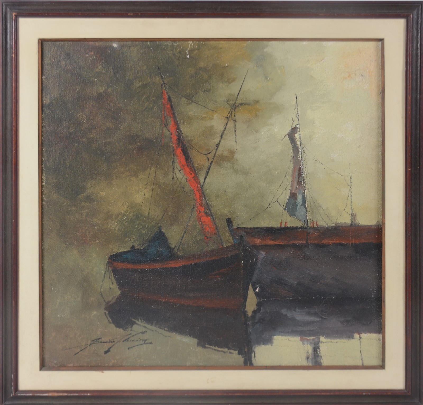 Sansão Pereira (1919-2014), Marinha com Barco - foto 2 de 7