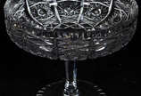 Fruteira de cristal  tcheco lapidado  - Fruteira de cristal  tcheco lapidado 
