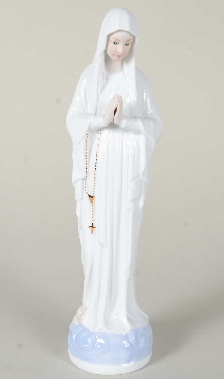 Estatueta de porcelana representando Nossa Senhora com rosário. - foto 3 de 8