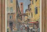 José Maria de Almeida (1906-1955), Rua da Torre... - Óleo sobre tela - datado e localizado Itália, 1969.