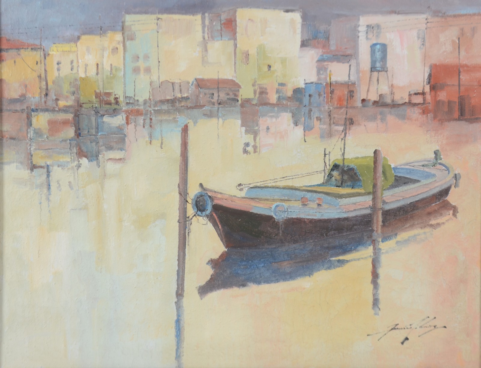 Sansão Pereira (1919-2014), Marinha com Barco - foto 1 de 4