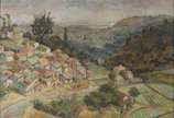 José Maria de Almeida (1906-1955), Panorama - Óleo sobre tela - datado 1957.