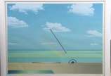 Ivan Freitas (1932-2006), Paisagem - Serigrafia P.A. Datado 1989. Pequenas manchas.