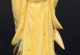 Estatueta de marfim representando gueixa  - Estatueta de marfim representando gueixa 