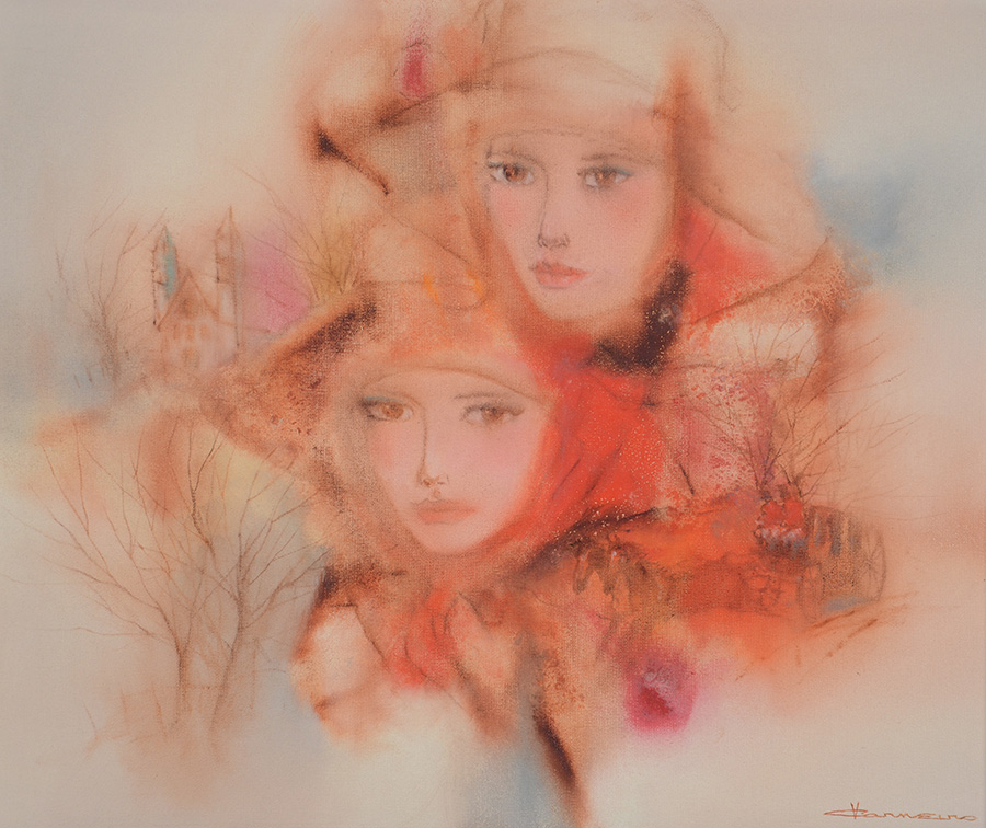 VICENTE CARNEIRO (1927 - 2005) - Figuras femininas - ost - 46 x 55 - foto 2 de 3
