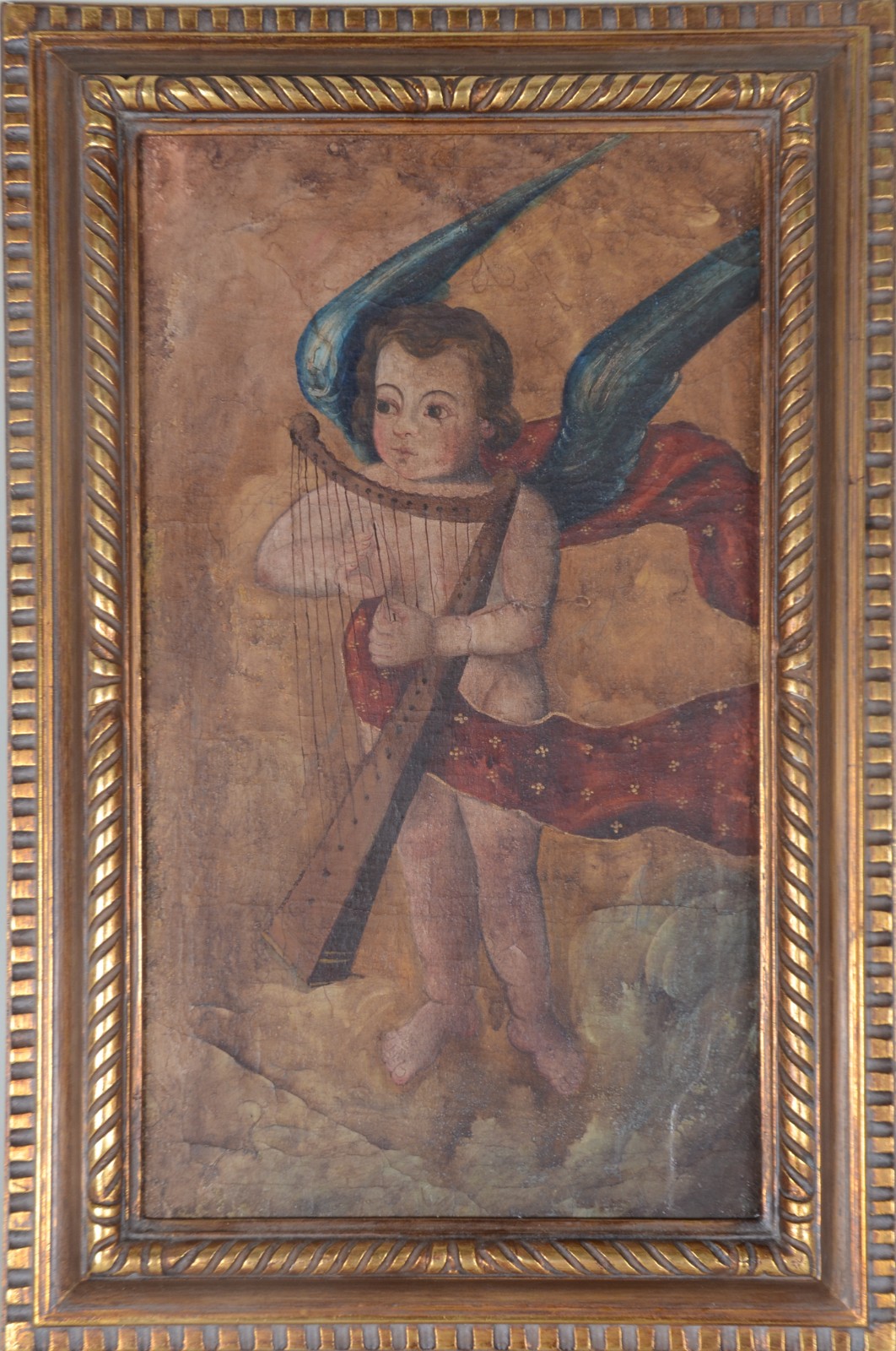 Escola Cusquenha (1538), Anjo com Harpa - foto 2 de 7