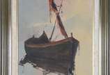Sansão Pereira (1919-2014), Barco - Óleo sobre tela.