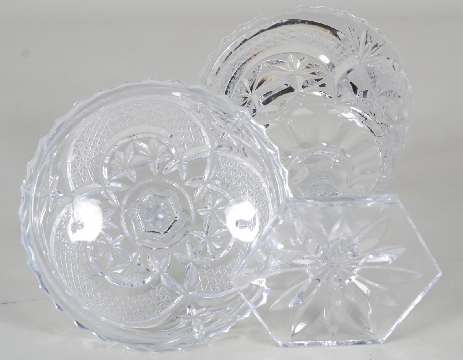 Compoteira de cristal lapidada. - foto 10 de 10