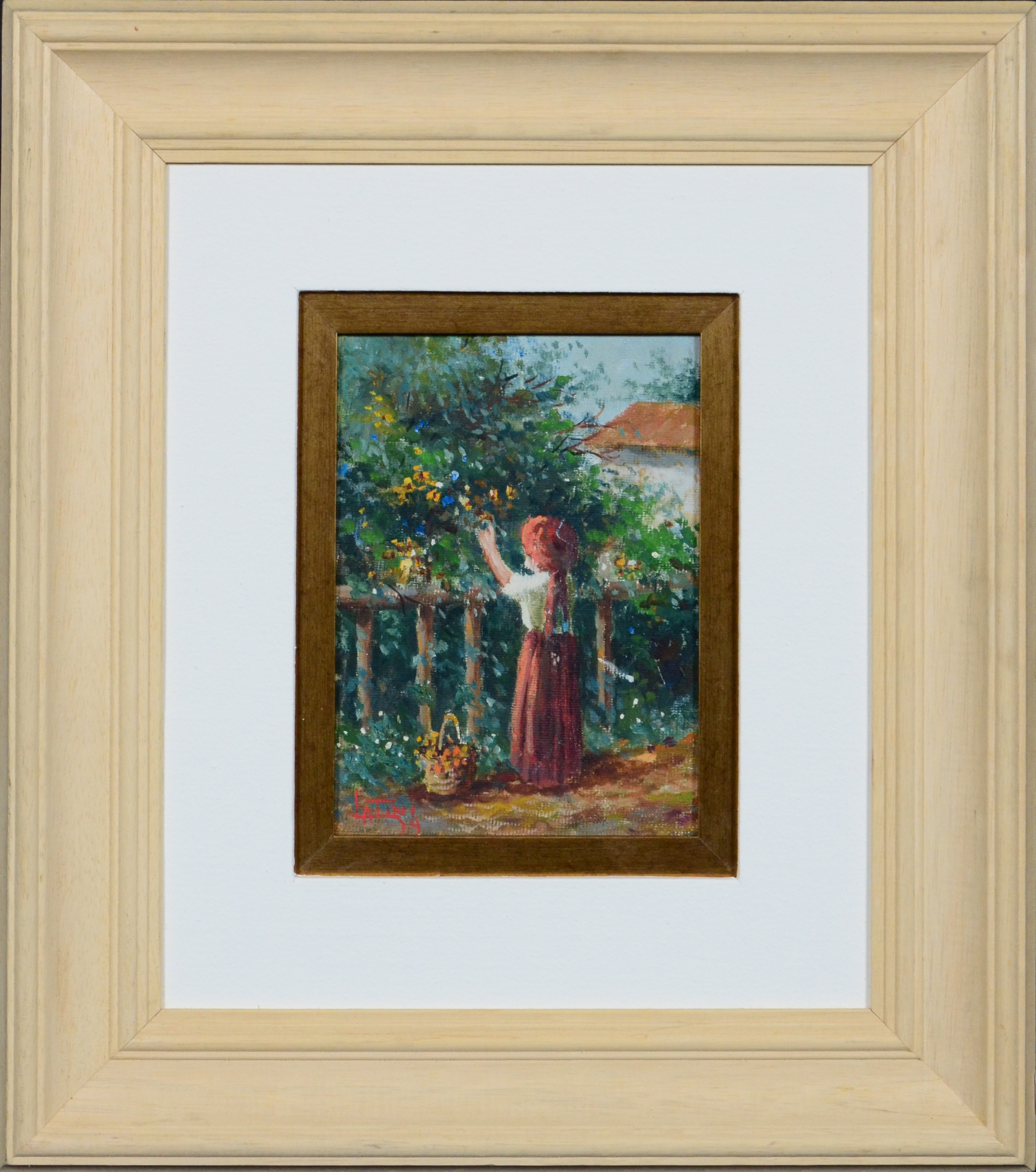 Anelio Latini (1926-1986), Menina na cerca - foto 1 de 2