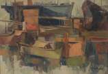 GERALDO CASTRO ( 1933/2003), Barcos - Óleo sobre tela.