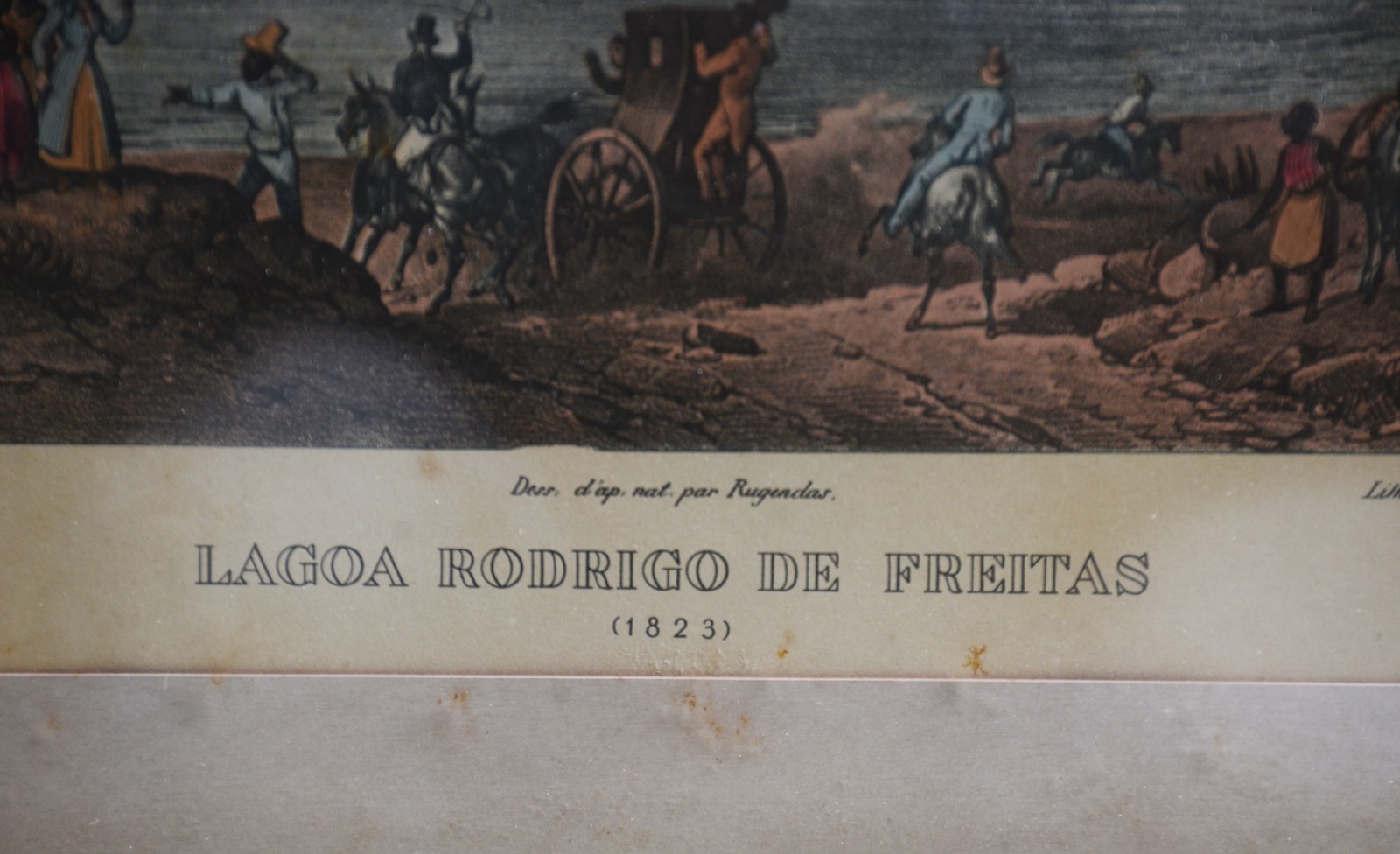 Três antigas gravuras, sendo: uma dupla com Praia de Copacaba e Lagoa... - foto 7 de 10